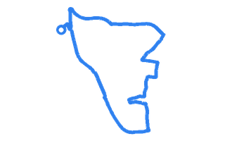 Route shape for Route 4 at Worksop DTC