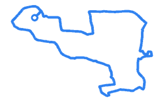 Route shape for Route 8 at Worksop DTC