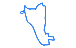 Route shape for Route 10 at Worksop DTC