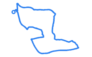 Route shape for Route 14 at Worksop DTC