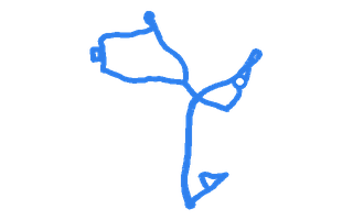 Route shape for Route 16 (NEW) at Wrexham DTC