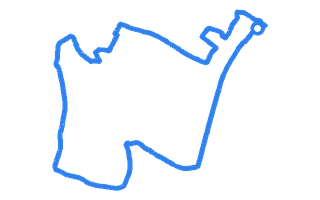 Route shape for Route 2 at Yeading (London) DTC