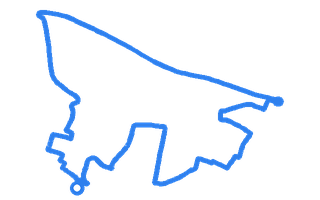 Route shape for Route 7 at Yeading (London) DTC