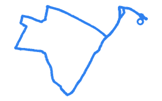Route shape for Route 13 at Yeading (London) DTC