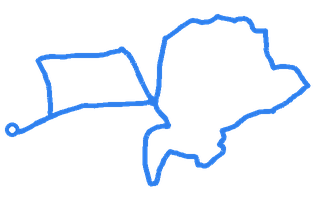 Route shape for Route 1 at Yeovil DTC