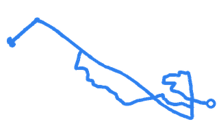 Route shape for Route 2 (NEW) at Yeovil DTC