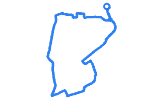 Route shape for Route 1 at York (Arabesque House) DTC
