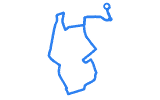 Route shape for Route 2 at York (Arabesque House) DTC